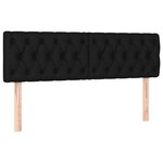 vidaXL Sommier à lattes de lit avec matelas Noir 140x200 cm Tissu