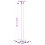 vidaXL Auvent latéral rétractable de patio 200x500 cm Gris