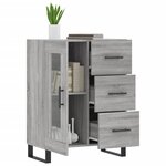 vidaXL Buffet sonoma gris 69 5x34x90 cm bois d'ingénierie