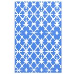 vidaXL Tapis d'extérieur Bleu et blanc 120x180 cm PP