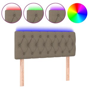 vidaXL Tête de lit à LED Taupe 90x7x78/88 cm Tissu