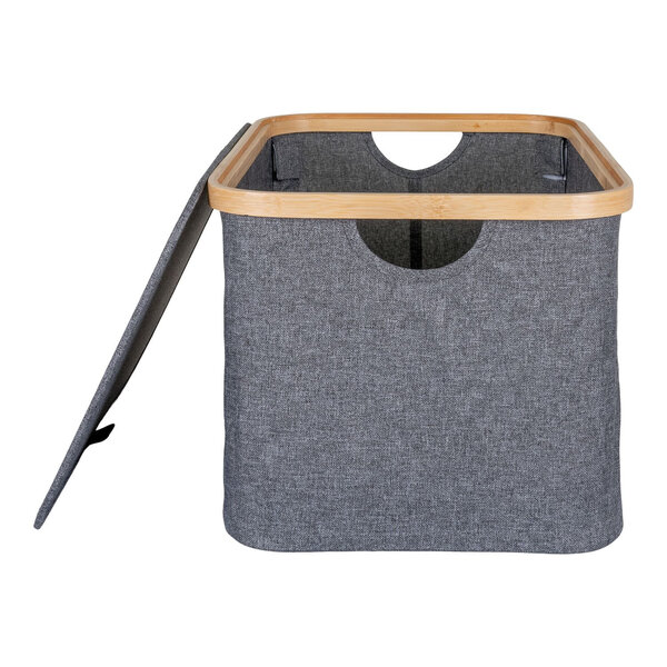 Panier en bambou gris foncé 30 x 45 x 25 cm