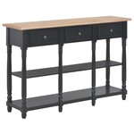 vidaXL Table console noir 110x30x76 cm bois d'ingénierie