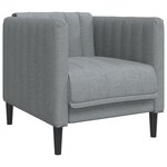 vidaXL Fauteuil gris clair tissu