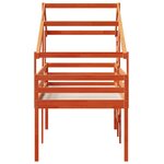 vidaXL Lit haut avec toit cire marron 90x190 cm bois de pin massif