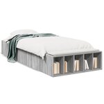 vidaXL Cadre de lit sans matelas sonoma gris 90x200 cm