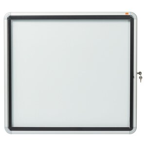 Vitrine d'extérieur porte-battante fond magnétique, 6 feuilles A4, dimensions L69 x H75,5 x P4,5 cm