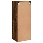 vidaXL Meuble TV mural chêne fumé 40 5x30x102 cm bois d'ingénierie