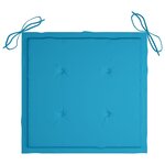 vidaXL Chaises à manger d'extérieur lot de 2 et coussins Acacia massif