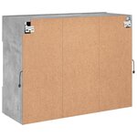 vidaXL Meuble TV mural avec lumières LED gris béton 78 5x30x60 5 cm