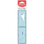 Règle équerre 2 en 1 en polypropylène 20 cm