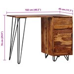 vidaXL Bureau avec 1 tiroir et 1 armoire Bois massif