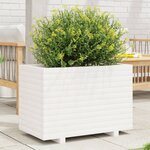 vidaXL Jardinière blanc 70x40x49 5 cm bois de pin massif