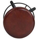 vidaXL Tabourets de bar lot de 2 76 cm cuir véritable