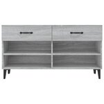 vidaXL Meuble à chaussures Sonoma gris 102x35x55 cm Bois d'ingénierie