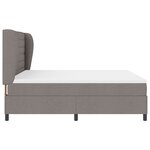 Lit Box Spring vidaXL avec Matelas Taupe 180x200 cm en Tissu