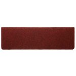 vidaXL Tapis de marches d'escalier 10Pièces Bordeaux 65x21x4cm Aiguilleté