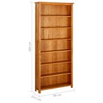 vidaXL Bibliothèque à 7 niveaux 90x22 5x200 cm Bois de chêne massif