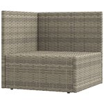 Salon de jardin meuble d'extérieur ensemble de mobilier 6 pièces avec coussins gris résine tressée 02_0016796