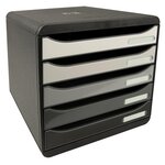 Module De Classement Big Box Plus 5 Tiroirs Shades Of Grey - Nuances De Gris - Exacompta