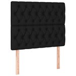 vidaXL Cadre de lit sans matelas noir 100x200 cm tissu