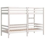 vidaXL Lit superposé Blanc 90x190 cm Bois de pin massif