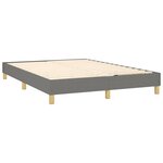 vidaXL Cadre de lit sans matelas gris foncé 140x190 cm tissu