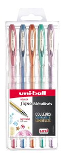 Stylo roller Signo Assortiment métallisé 5 pièces - Signo