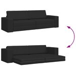 vidaXL Canapé Lit 2-en-1 Noir 245x150x60.5 cm Tissu