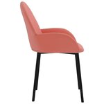 vidaXL Chaises à manger lot de 2 Rose Velours