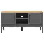 vidaXL Meuble TV FLORO gris 114x43x55 cm bois massif de pin