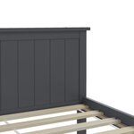 vidaXL Cadre de lit Gris Bois de pin massif 100x200 cm
