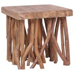 vidaXL Table basse en rondin 40x40x40 cm Bois solide