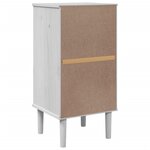 vidaXL Table de chevet SENJA aspect de rotin blanc bois de pin massif