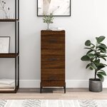 vidaXL Buffet Chêne marron 34 5x34x90 cm Bois d'ingénierie