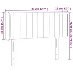 vidaXL Tête de lit à LED Marron foncé 83x16x78/88 cm Tissu