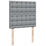 vidaXL Sommier à lattes de lit avec matelas Gris clair 90x200 cm Tissu