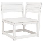 vidaXL Canapé d'angle de jardin et coussins blanc bois de pin massif