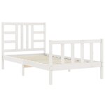 vidaXL Cadre de lit sans matelas blanc 100x200 cm bois de pin massif