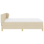 Lit Box Spring avec Matelas - Crème  140x190 cm  Tissu