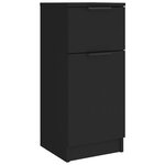 vidaXL Buffets 2 Pièces noir 30x30x70 cm bois d'ingénierie