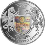 Pièce de monnaie en Argent 1000 Satoshi g 31.1 (1 oz) Millésime 2024 United Crypto States AMERICAN BUFFALO