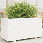 vidaXL Jardinière blanc 90x40x49 5 cm bois de pin massif