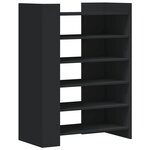 vidaXL Armoire à chaussures noir 74 5x37 5x100 cm bois d'ingénierie