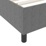 Lit Box Spring vidaXL Gris clair Super King en tissu en velours côtelé