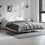 vidaXL Cadre de lit sans matelas chêne sonoma 135x190 cm