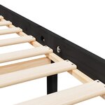 vidaXL Lit pour personne âgée noir 150x200 cm bois de pin massif