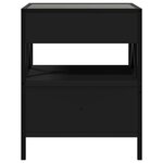 vidaXL Table basse avec LED Infinity noir 40x40x51 cm