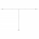 vidaXL Auvent automatique capteur de vent/LED 500x300 cm Bleu et blanc