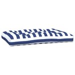 vidaXL Coussins de palette lot de 7 rayures bleu et blanc tissu